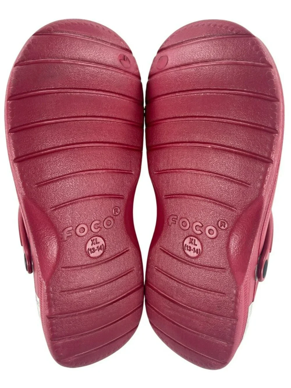 Foco Oklahomo University Red Foco OU Logo Clogs Slip-On Men's Sz XL (13-14) NEW